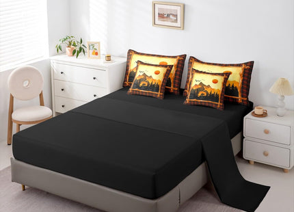 Feelyou Bear Deer Wild Comforter Set Twin Size Kids Boys Girls Bed in a Bag