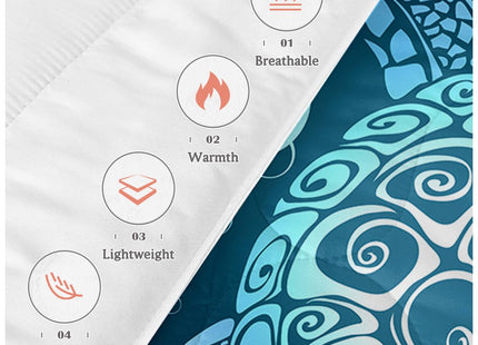 Sleepwish Teal Turquoise Comforter Set Twin Size for Boys Girls 4 Piece Beach Theme Bedding Set Soft Green Sea Turtle Bed Set
