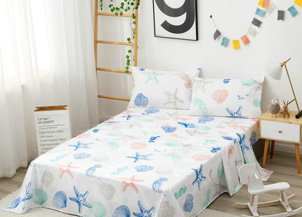 JSD Coastal Beach Theme Kids Twin Sheet Set 3 Piece Deep Pocket