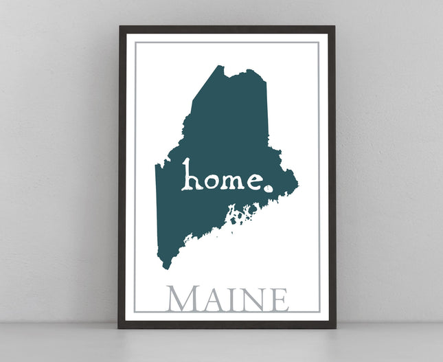Maine Map Wall Art, Maine Modern Map Poster Print, City Map Wall Decor, Maine City Poster Print, Maine State Poster, Home Wall Decor, Poster - 12x18