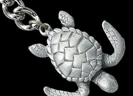 Quality Realistic Key Chain Sea Turtle (Sea Turtle Pewter Shell)