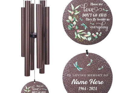 Extrabily Personalized Memorial Dragonfly Wind Chimes for Funeral