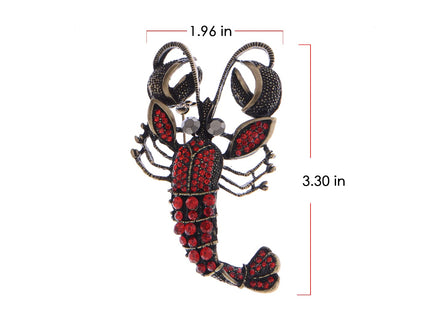 Alilang Vintage Inspired Repro Crystal Rhinestone Lobster Fashion Pin