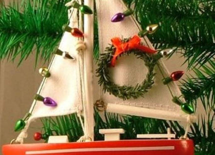 Cape Shore Nautical Sailboat Sailing Sail Wood Christmas Holiday Ornament