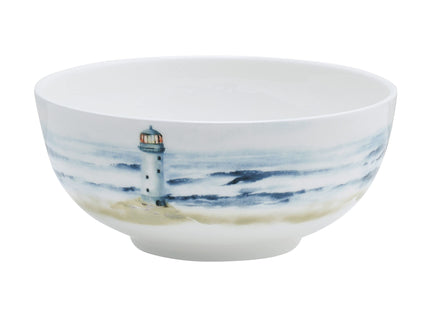 Mikasa Seaside Coastal Bone China Lightweight Chip Resistant 12 Piece Dinnerware Set, Service for 4