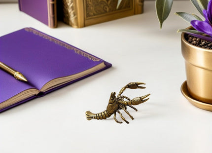 Toddmomy Copper Lobster Feng Shui Brass Statue Archaize Artware Garden Sculpture Figurine for Home Tea Table Graden Yard Collectible Feastival Decor