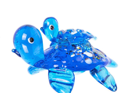 2.5'' Hand Blown Glass Sea Turtle Figurines Mini Sea Animal Collectibles