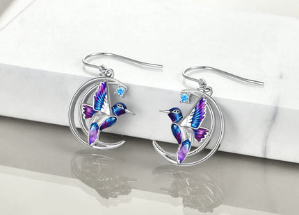 YFN Hummingbird Earrings Bird Dangle Earrings Sterling Silver Jewelry Hummingbird Gifts for Women