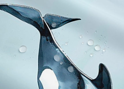 Erosebridal Killer Whale Orca Shower Curtain Teal Coastal Shower Curtain