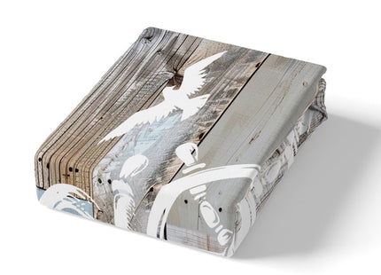 Erosebridal Nautical Anchor Duvet Cover, Ocean Compass Bedding Set Twin Size for Kids Boys Teens Adult Bedroom, Old Barn Door Comforter Cover Rustic Farmhouse Bed Set with 1 Pillow Case