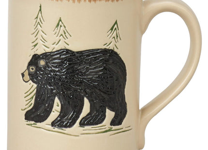 BLACK FOREST DECOR Bear & Moose Stoneware Bear Mug 3 1/2" Dia.x4.25 H