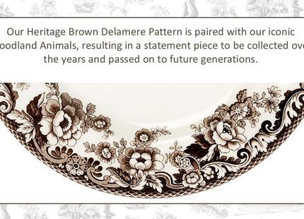 Spode – Woodland – Turkey Dinner Plate - Brown/White