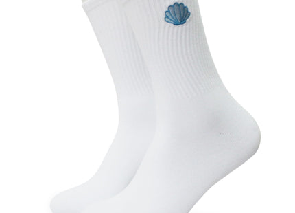 KGHYT Cute Seashell Crew Socks, Embroidered Beach Socks, Coastal Gifts