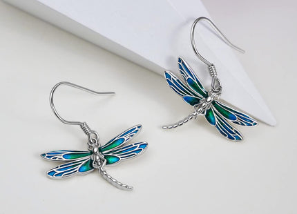 PELOVNY Dragonfly Earrings for Women 925 Sterling Silver Blue Dragonfly Dangle Earrings Birthday Christmas Jewelry Gifts for Mom Daughter Wife Sister