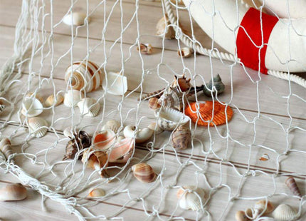 Natural Fishing Net Decor with Shells 79 Inch Beach Theme Decor for Party Home Bedroom Wall Hanging Fish Net Decorations