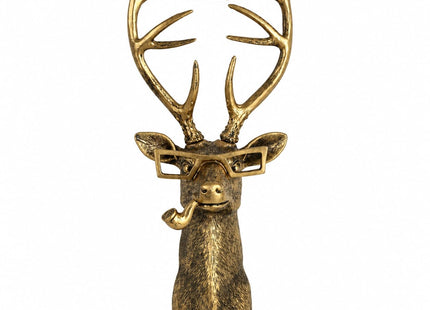 UITWMKTG Gold Deer Head Wall Decor - Modern Animal Wall Sculpture, Deer Wall Art for Living Room, Bedroom, Office, Gold Wall Hanging Home Decoration
