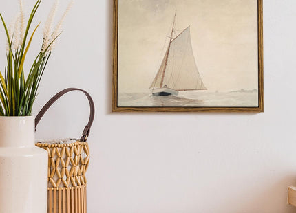 InSimSea Framed Wall Art for Living Room White Sailboat Wall Decor 8x10 In