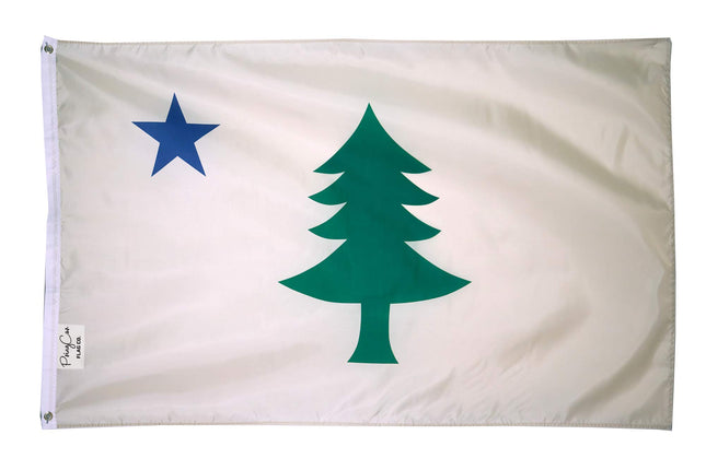 PringCor 3x5FT Large Maine State Flag Banner 1901-1903 ME (3x5FT Historical)