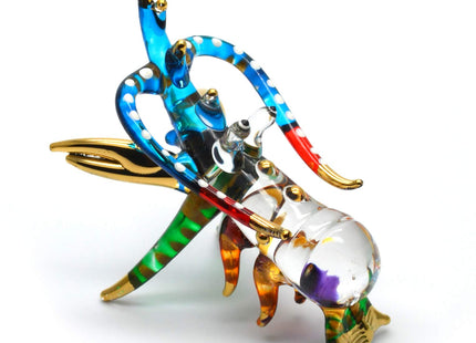 Hand Blown Glass Figurine Small Beautiful Lobster Handmade Miniature Animal Art