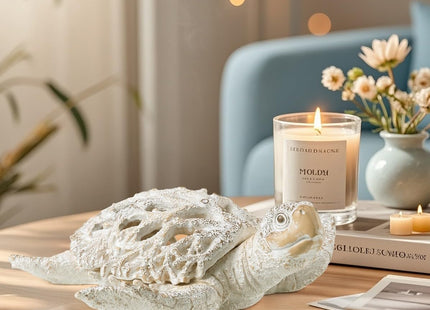 VVGIFTS Ocean White Sea Turtle Coral Reef Beach Coastal Home Shelf Decor
