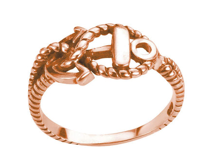 CloseoutWarehouse 925 Sterling Silver Anchor of Hope Ring (Comes in Colors)