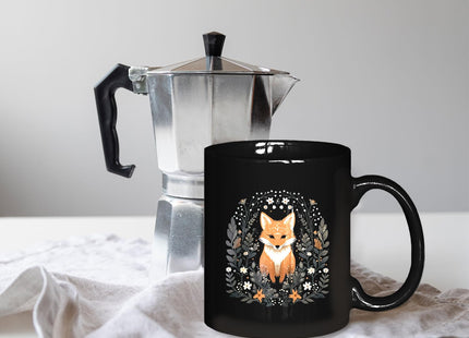 ignytiger Dark Fox Coffee Mug Themed Gifts for Women Girls Men Fox Lovers, Academic Ceramic Coffee Mug 11 oz