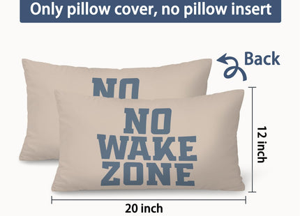 XYDEG Coastal Beach Room Decor 12x20 Pillow Cover, Lake House Decor, No Wake Zone Nautical Coastal Decorative Lumbar Pillow Covers for Bedroom Living Room Home Sofa Couch