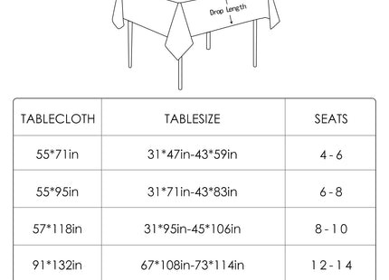 BALCONY & FALCON Rectangle Table Cloth Waterproof Owl Gray 55"x71"