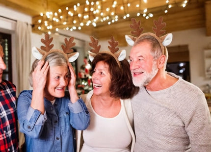 6 Count Deer Antlers Headband Reindeer Antlers Headband Fluffy Deer Ears
