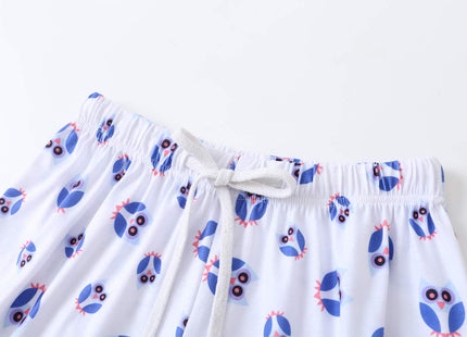 YIJIU Pajamas for Women Cute Owl Print Warm Sleepwear Two Piece Pajama Set, Owl, XX-Large