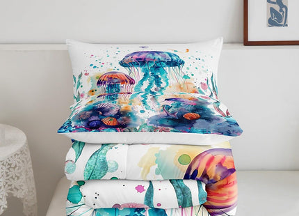 Feelyou Jellyfish Comforter Set Full Size Kids Ocean Comforter Boys Girls