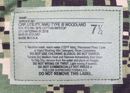 Navy Digital Woodland 8-Point Utility Cover (US, Numeric, 7 1/4, Digital Woodland)