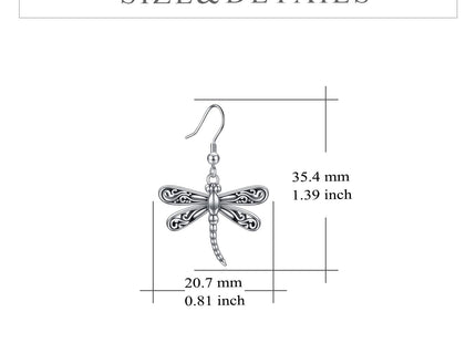 ONEFINITY Dragonfly Earrings Sterling Silver Dragonfly Dangle Drop Earrings Jewelry for Women Gifts