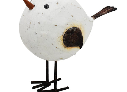 Wood Bird Statue Standing Seagull Nautical Decor Coastal Birds Sculpture