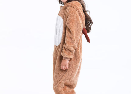 Gomukot Kids Reindeer Costume Christmas Deer Romper Jumpsuit for Boys and Girls One Piece Outfit (Deer, 4-5 Years)