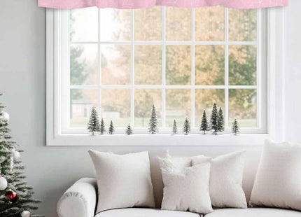 Vandarllin Coastal Beach Kitchen Curtains Valances for Windows Nautical Ocean Seashell Coral Starfish Rod Pocket Window Treatment for Kitchen/Living Room/Bedroom/Bathroom, 42" X 12", Pink Aqua Summer
