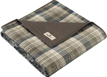 Woolrich Luxury Quilted Throw - Cabin Lifestyle, Patchwork with Moose Design All Season, Lightweight and Breathable Cozy Bedding Layer Throws for Couch Sofa, 50" W x 70" L, Tasha Taupe