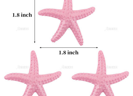 AUEAR, 30 Pack Pink Resin Pencil Finger Starfish Ornament Decor for Wedding Home Decoration