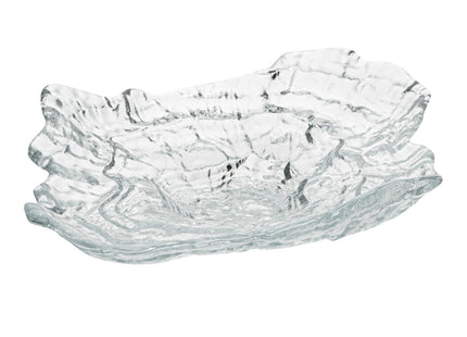 Restaurantware Clear Glass Seashell Serving Plates, 8 3/4 In Wide, 1 Ct