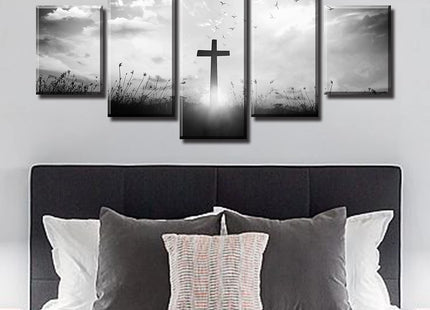 DJSYLIFE Nautical Wall Decor Navy Military Submarine Bathroom Wall Art Ocean Horizon Canvas Prints Modern Home Office Boys Room Artwork Decorations 60" W x 32" H 5 Pieces