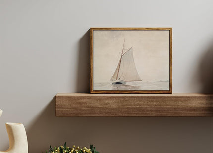 InSimSea Framed Wall Art for Living Room White Sailboat Wall Decor 8x10 In