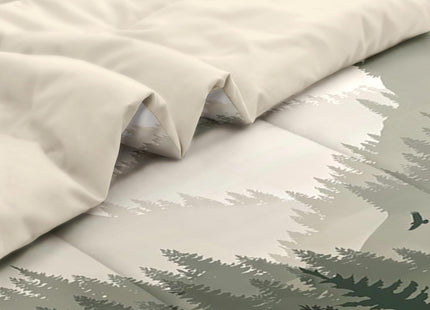 Pamnest Queen Comforter Set with Sheets, 7 Pieces Mountain Forest Bedding