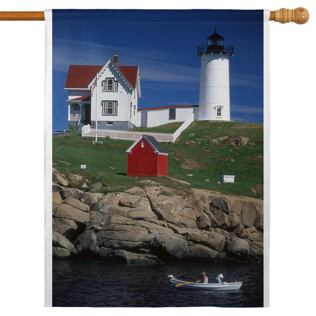 Nubble Lighthouse Maine ME 30x40 Double-Sided, or Wall, Indoor/Outdoor