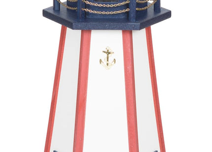 Peaceful Classics Solar Lighthouse, Amish Made Outdoor Garden Decor
