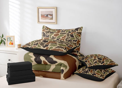 Feelyou Camo Deer Bear Comforter Set Queen Size Kids Boys Girls