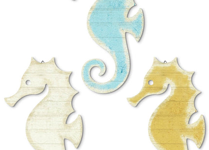 Putuo Decor 3-Piece Seahorse Wall Decor Set - Ocean Themed Wall Art for Bedroom, Living Room, Bathroom & Coastal Spaces