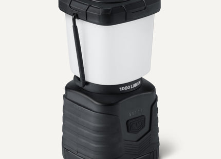Amazon Basics Camping Essentials Lantern, 360-Degree 1000 Lumen LED, Adjustable Dimmable with 4 Lighting Modes, Water Resistant IPX4, Black (Batteries Not Included)