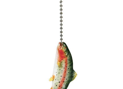 Rivers Edge Products 12" Ceiling Fan Pull Chain Extender - Pull String Extension for Light Fixture - Decorative Poly Resin Switch Chains - Fishing Home Decor for Bedroom, Kitchen,