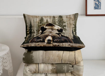 Feelyou Western Grizzly Bear Comforter Set Toddler for Boys Girls Bedding