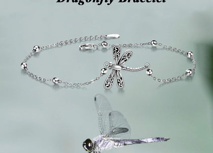 ONEFINITY Dragonfly Bracelet Sterling Silver Dragonfly Bracelet Dragonfly Jewelry for Women Gifts